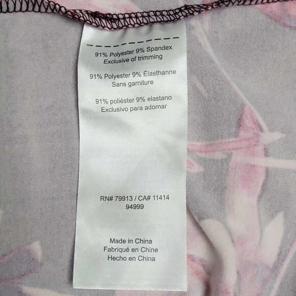 Motherhood Maternity Faux Wrap Dress Long Sleeve Knee Length Plum Floral Large - Picture 6 of 7